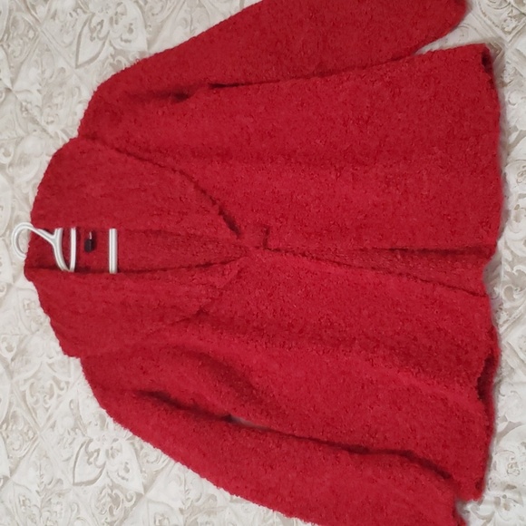 Tabask Red Alpaca Wool Nylon Blend Cardigan Size M - Picture 5 of 11
